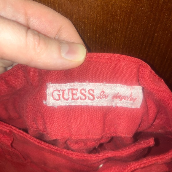 Guess Red Denim Low Rise Stretch Capris With Real Pockets size 28 - Picture 10 of 16